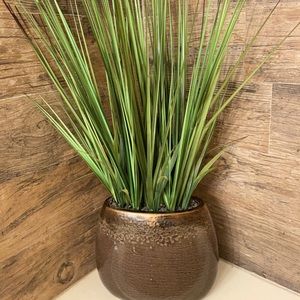 Faux plant with planter - home decor